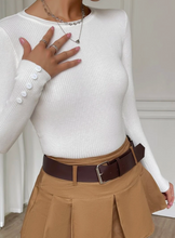 Load image into Gallery viewer, Solid Ribbed Knit Jumper
