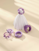 Load image into Gallery viewer, 5pcs set Purple Frog &amp; Bear Cute Rings
