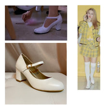 Load image into Gallery viewer, Cher Mid Block Heel Mary Jane Shoes
