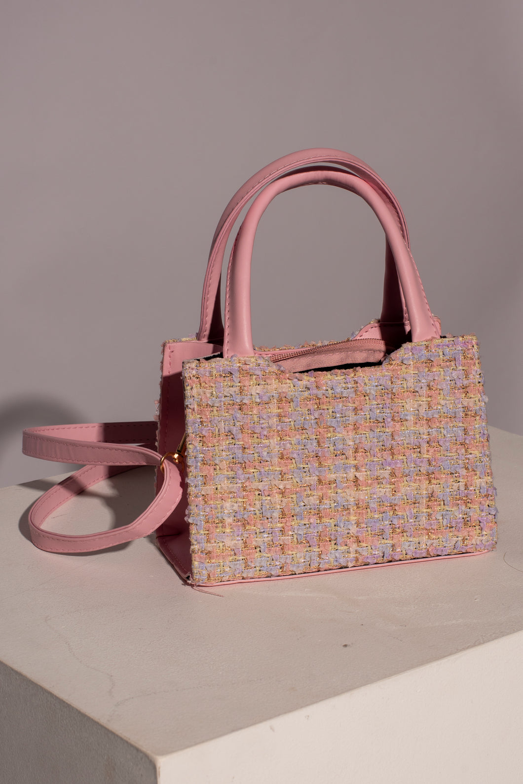 Mini Plaid Pattern Square Bag